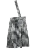 Black Comme Des Garçons gingham-print midi skirt