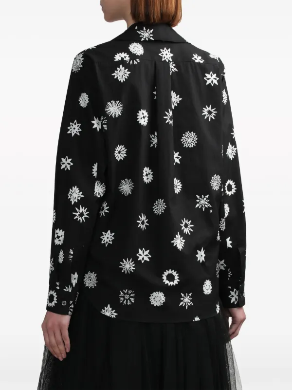 Black Comme Des Garçons グラフィック ラッフルシャツ