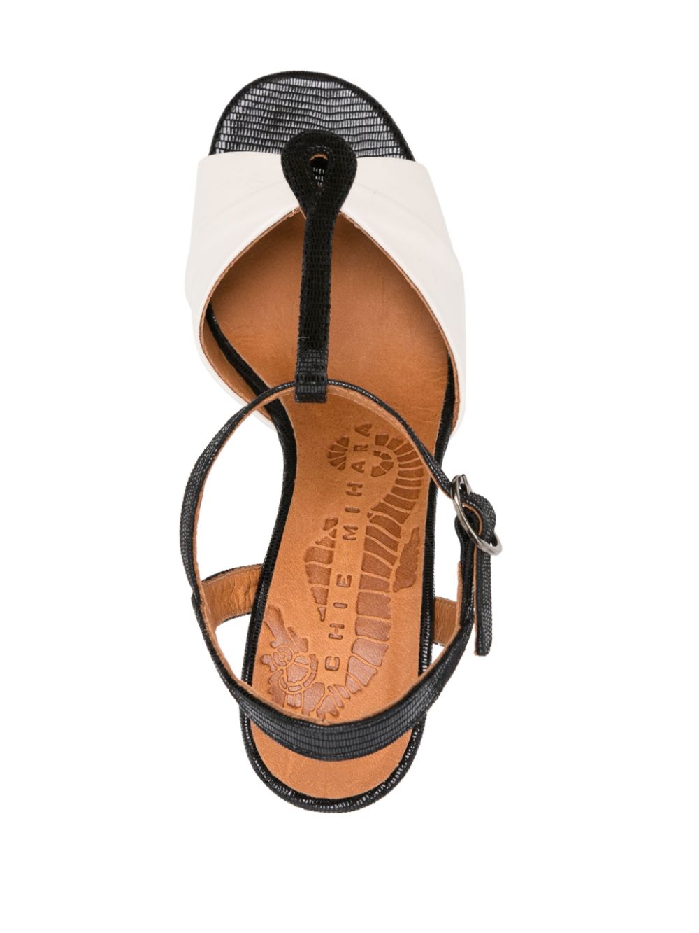 Shop Chie Mihara Biagio 75mm Leather Sandals In Black