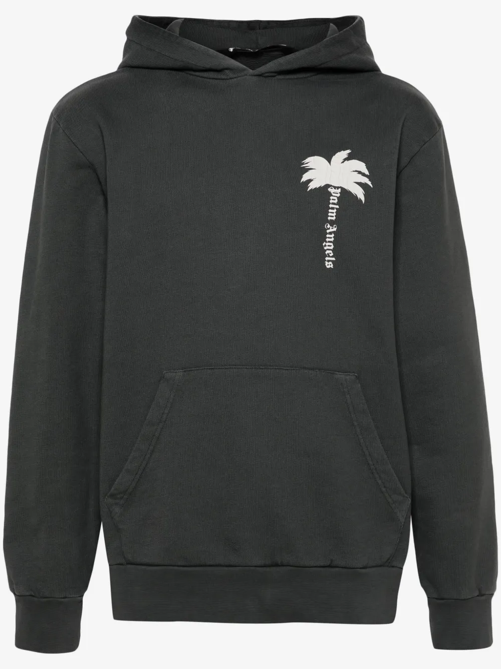 Palm Angels logo-print cotton hoodie | Black | Image 1