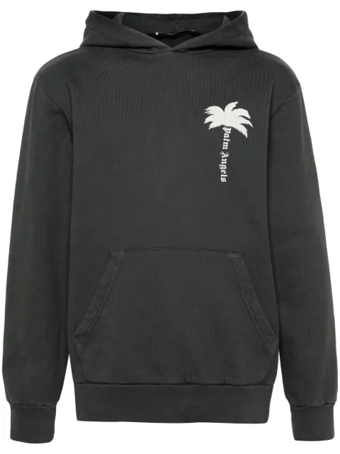 Palm Angels هودي قطن بطبعة شعار الماركة