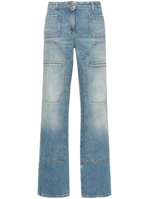 Palm Angels knee-panel mid-rise straight jeans