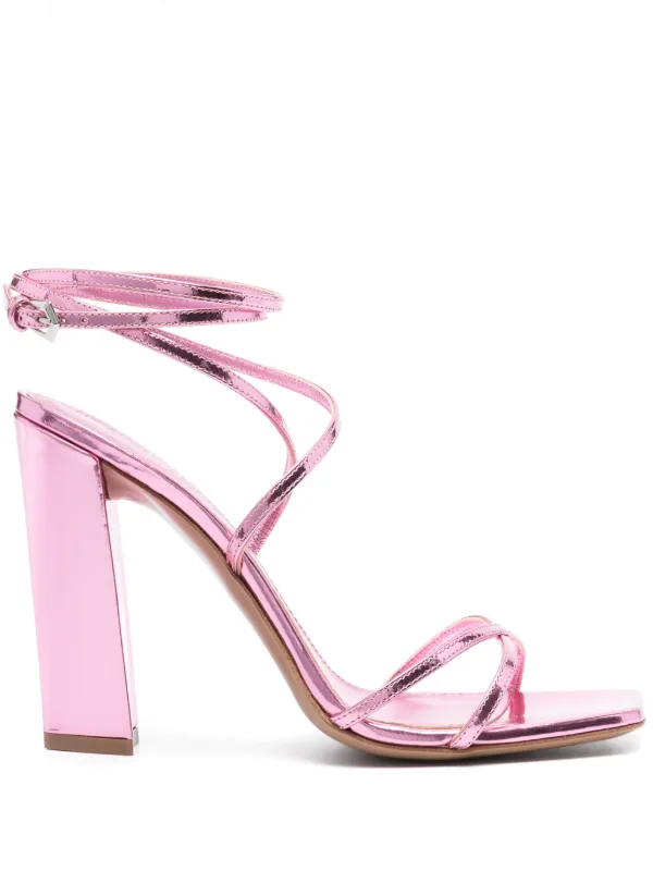 Paris Texas Diana 105mm Leather Sandals in Pink