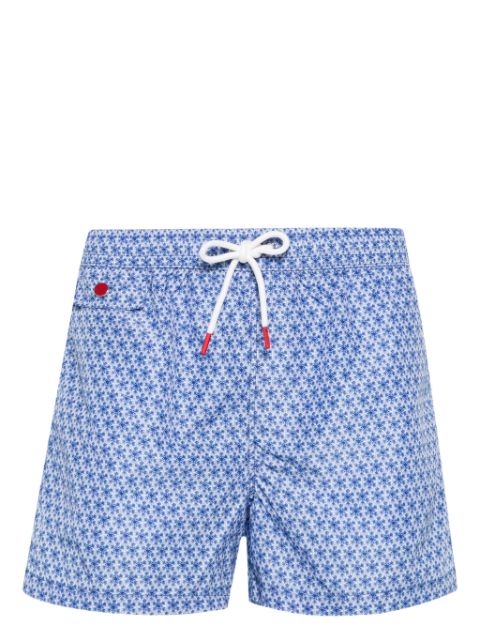 Kiton motif-print swim shorts