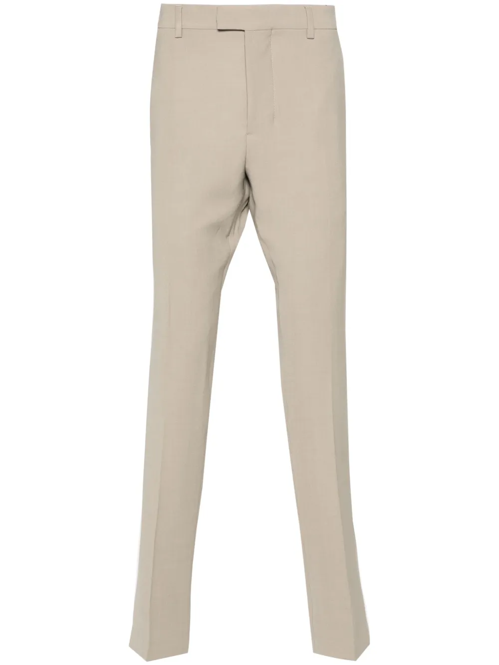 Ami Alexandre Mattiussi Pressed-crease Trousers In Neutrals