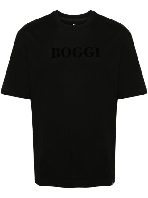 Boggi Milano flocked-logo cotton T-shirt