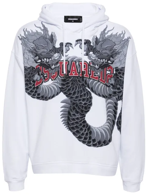 DSQUARED2 hoodie à dragon imprimé