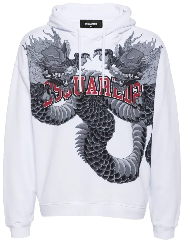 DSQUARED2 Dragon パーカー | ホワイト | FARFETCH JP