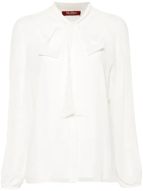 Max Mara Fascino pussy-bow collar blouse