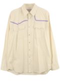 Kolor pipe-trim cotton shirt - Neutrals