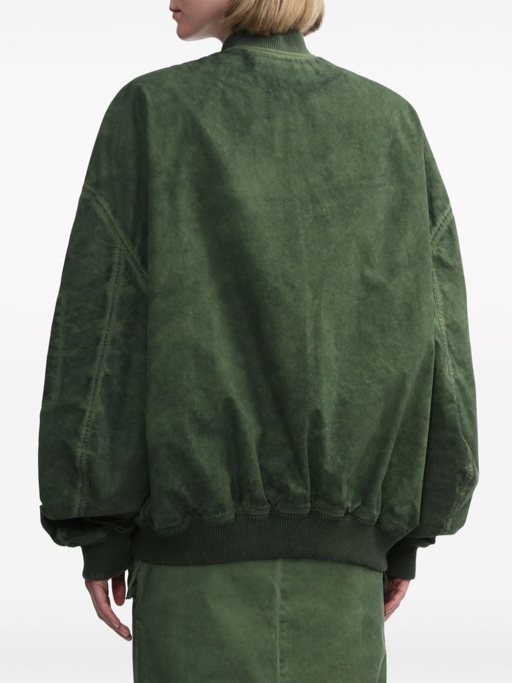 Shop Halfboy Cotton Bomber Jacket In Green