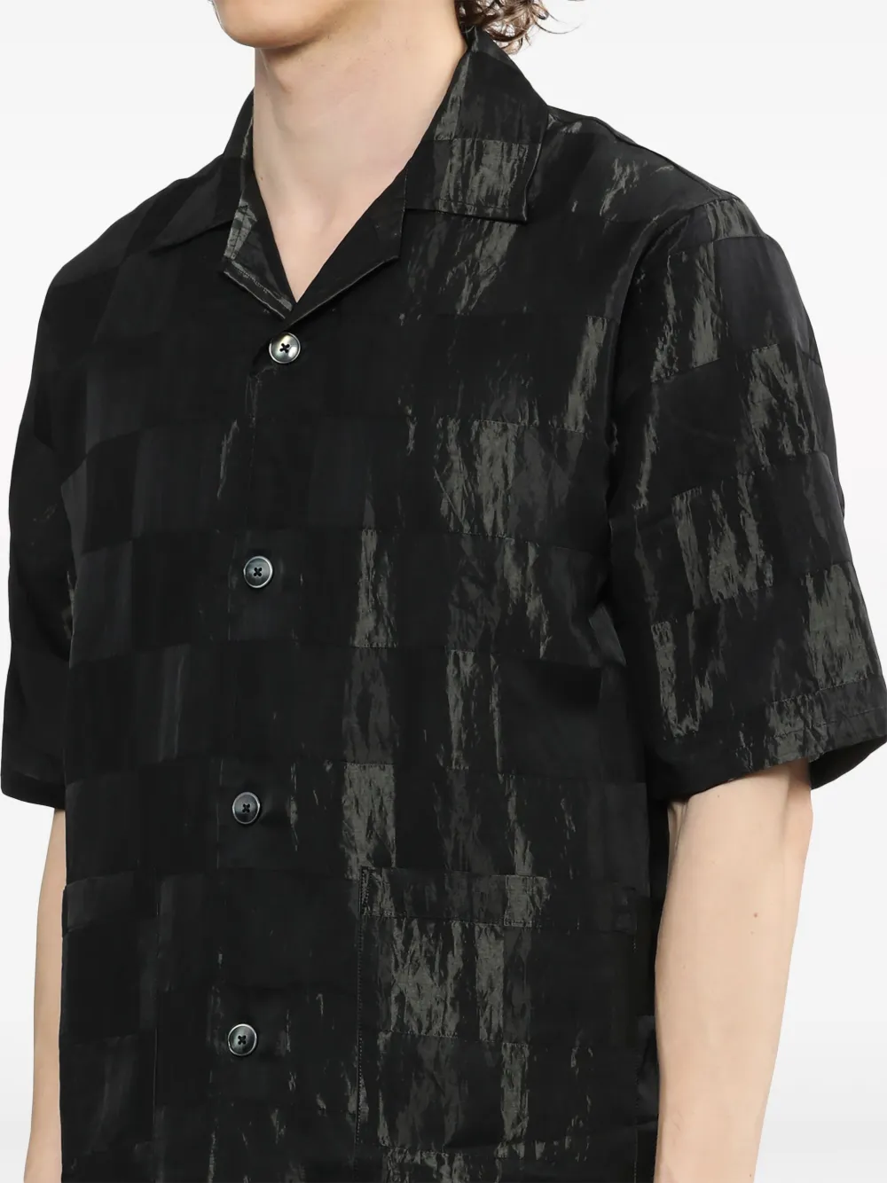 Shop Needles Abstract-print Shirt In Black