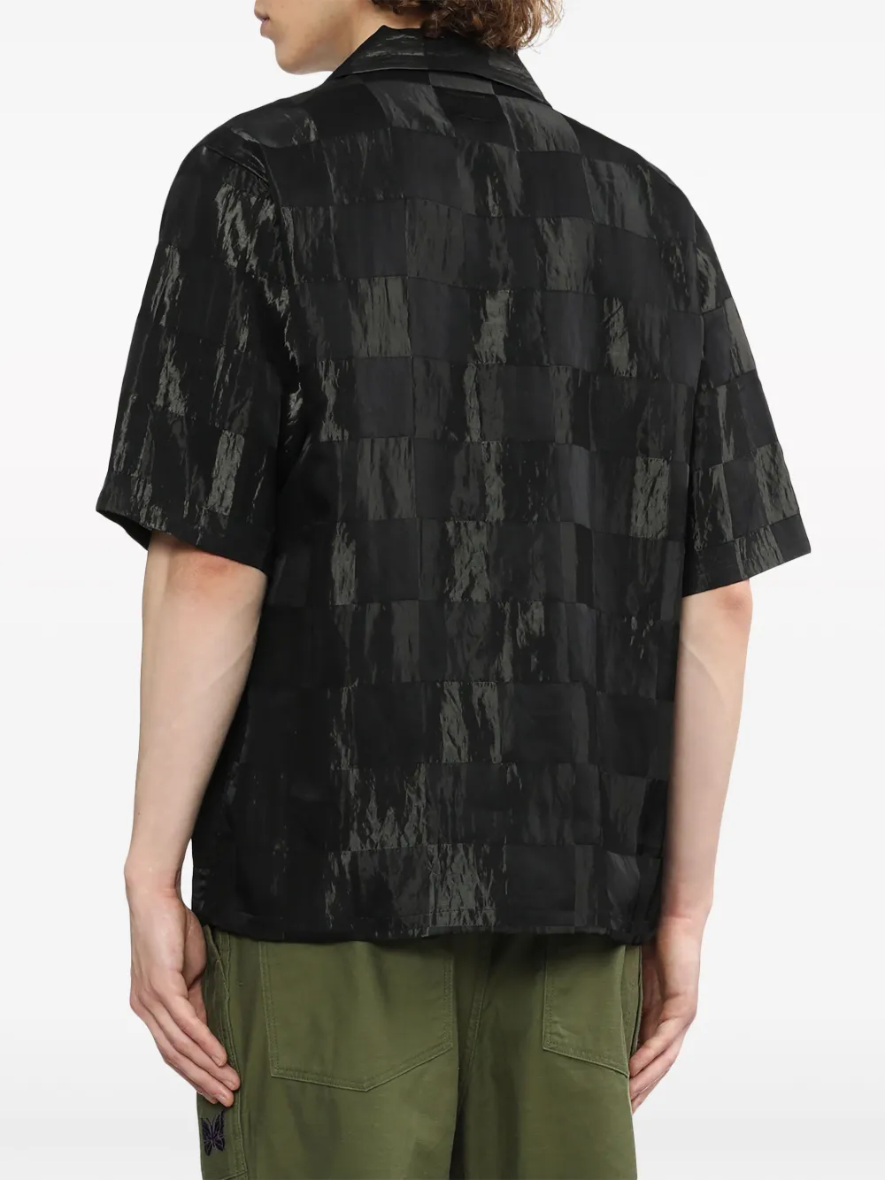 Shop Needles Abstract-print Shirt In Black