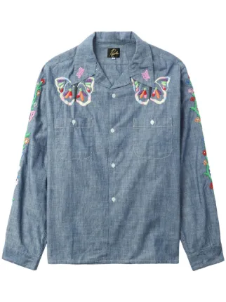 needles シャツジャケット Needles ウエスタン シャツ | ブルー | FARFETCH JP