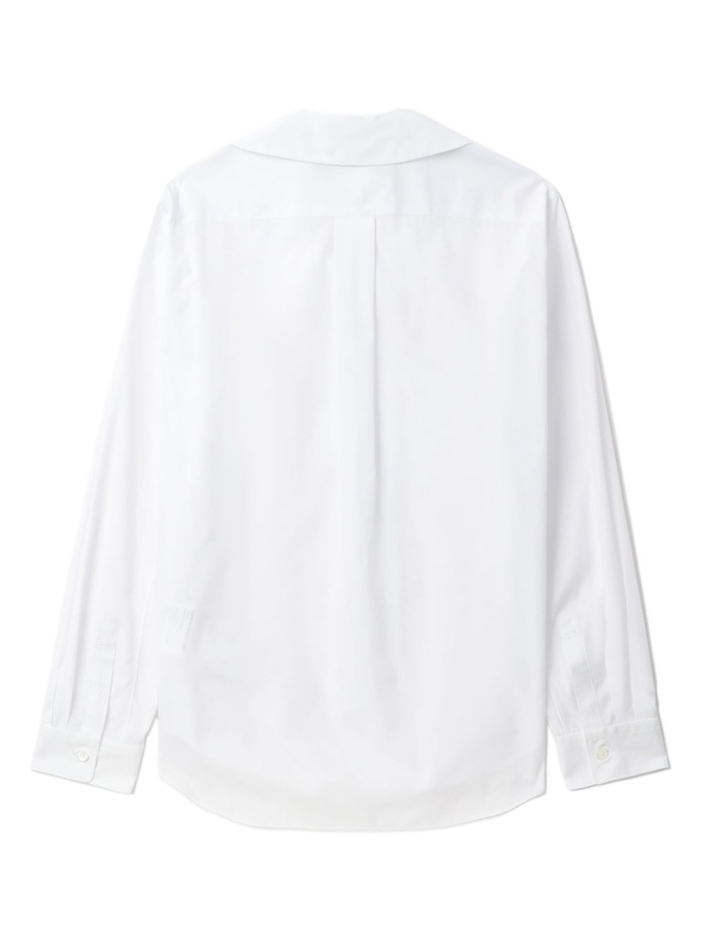 Black Comme Des Garcons ruffle-trimmed cotton shirt Women