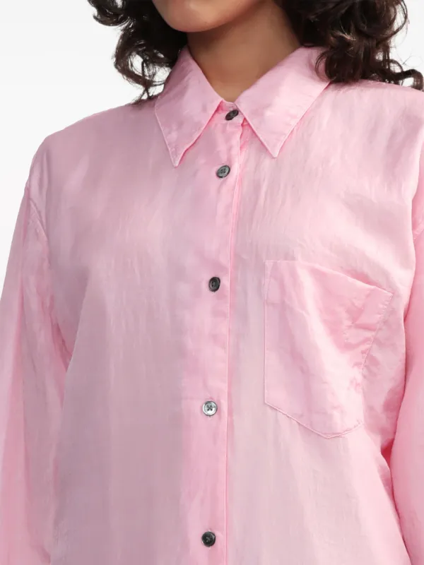 OUR LEGACY Apron cotton-silk Shirt | Pink | FARFETCH