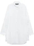 Black Comme Des Garçons ruffle-trim oversized shirt - White