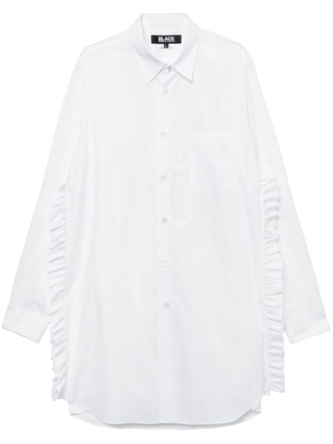 Black Comme Des Garcons ruffle-trim oversized shirt Men