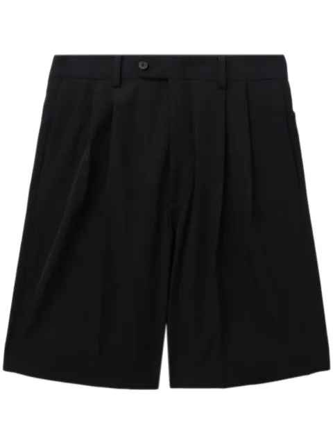 Auralee pleated wool-gabardine shorts