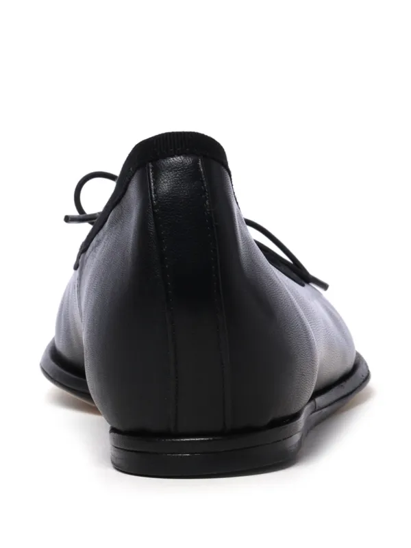 Simone Rocha bow-embellished Leather Ballerina Shoes | Black