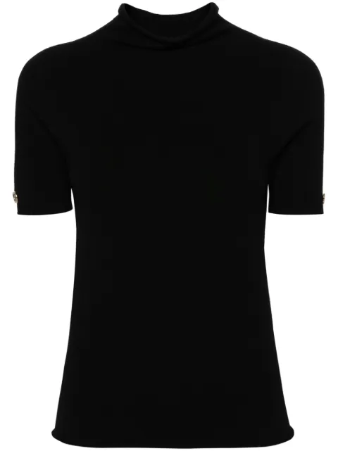 TWINSET logo-plaque mock-neck jumper