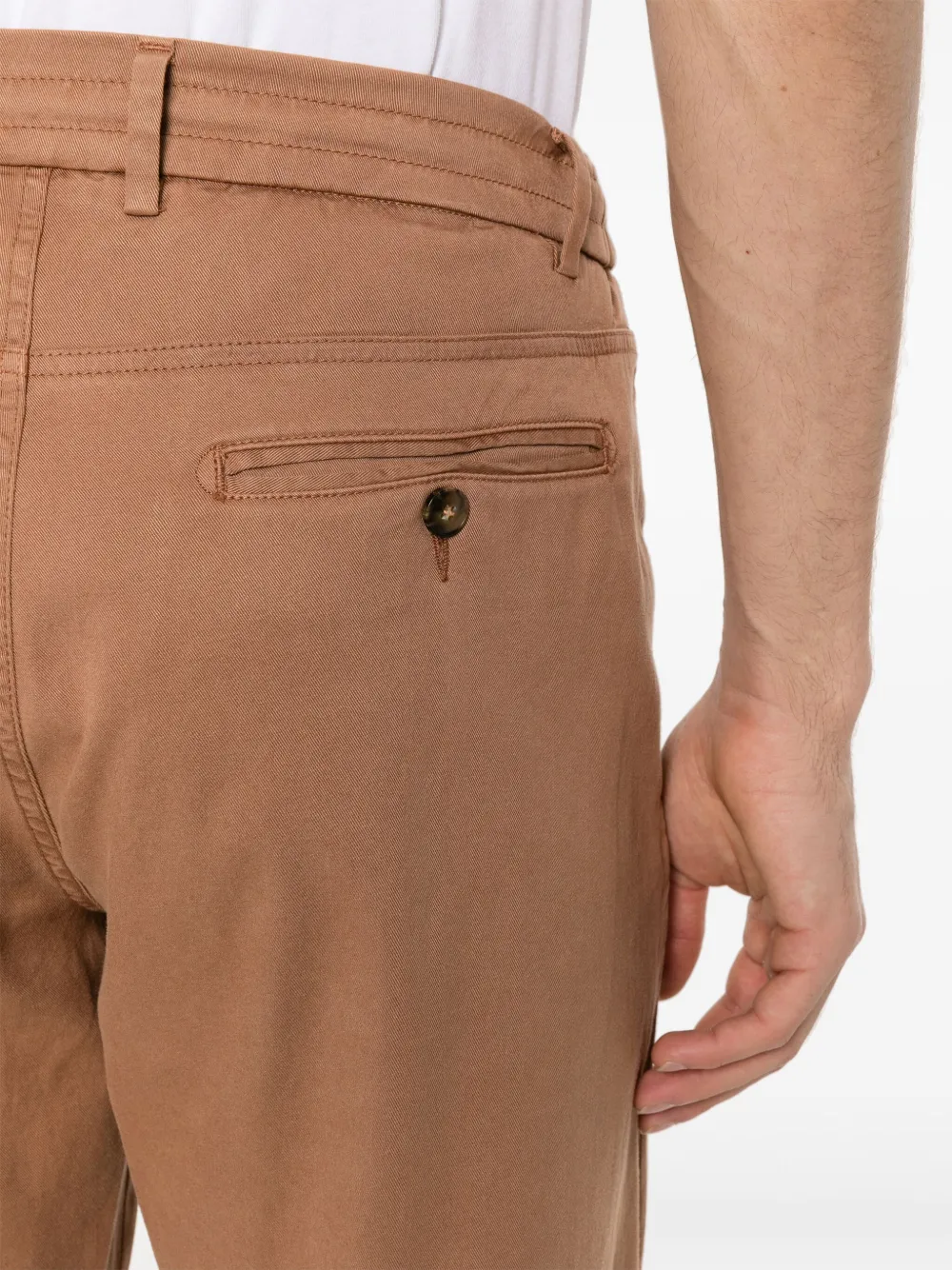 Canali Twill broek met toelopende pijpen Beige