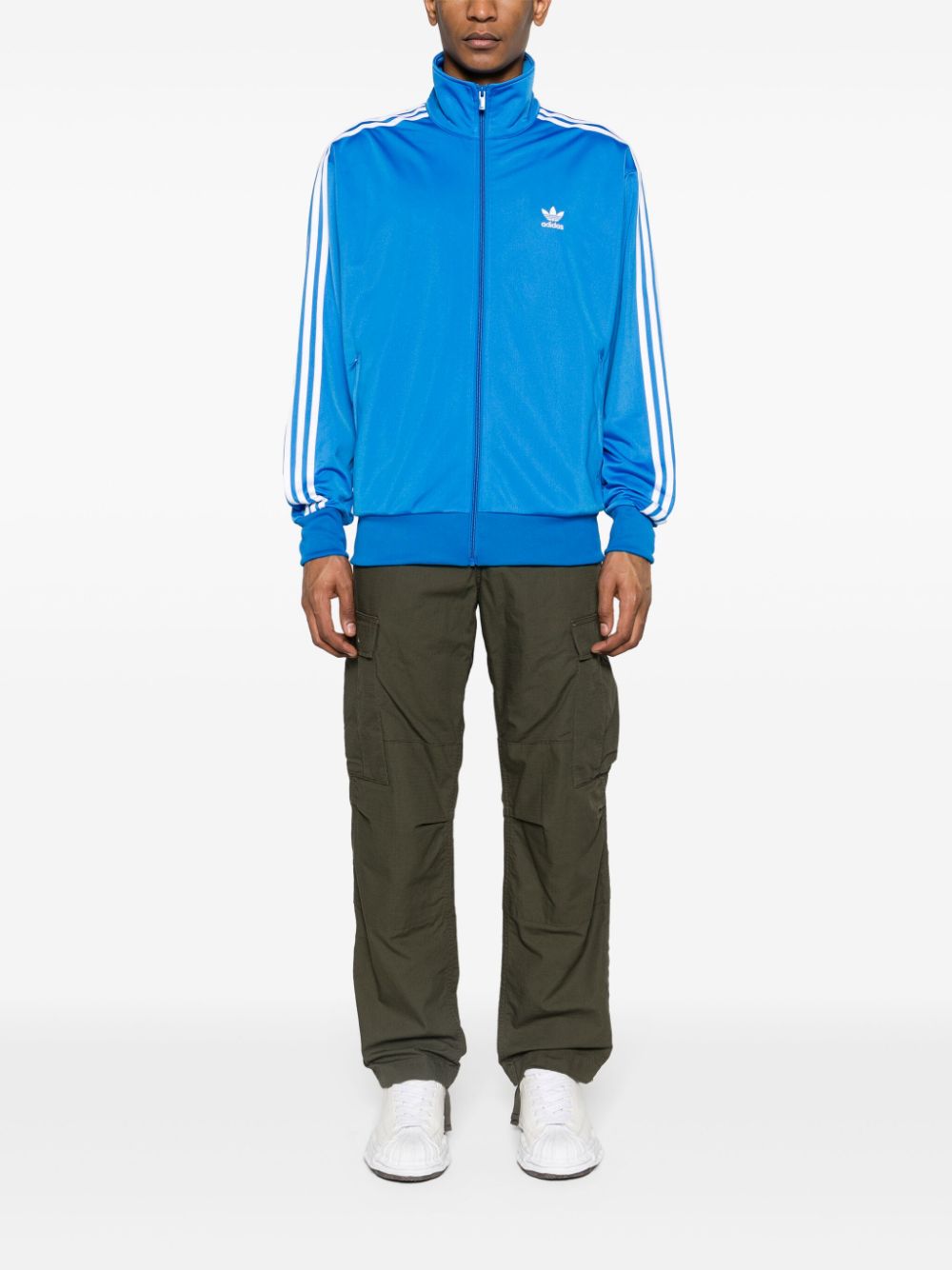 Shop Adidas Originals Adicolor Firebird Sport Jacket In Blue