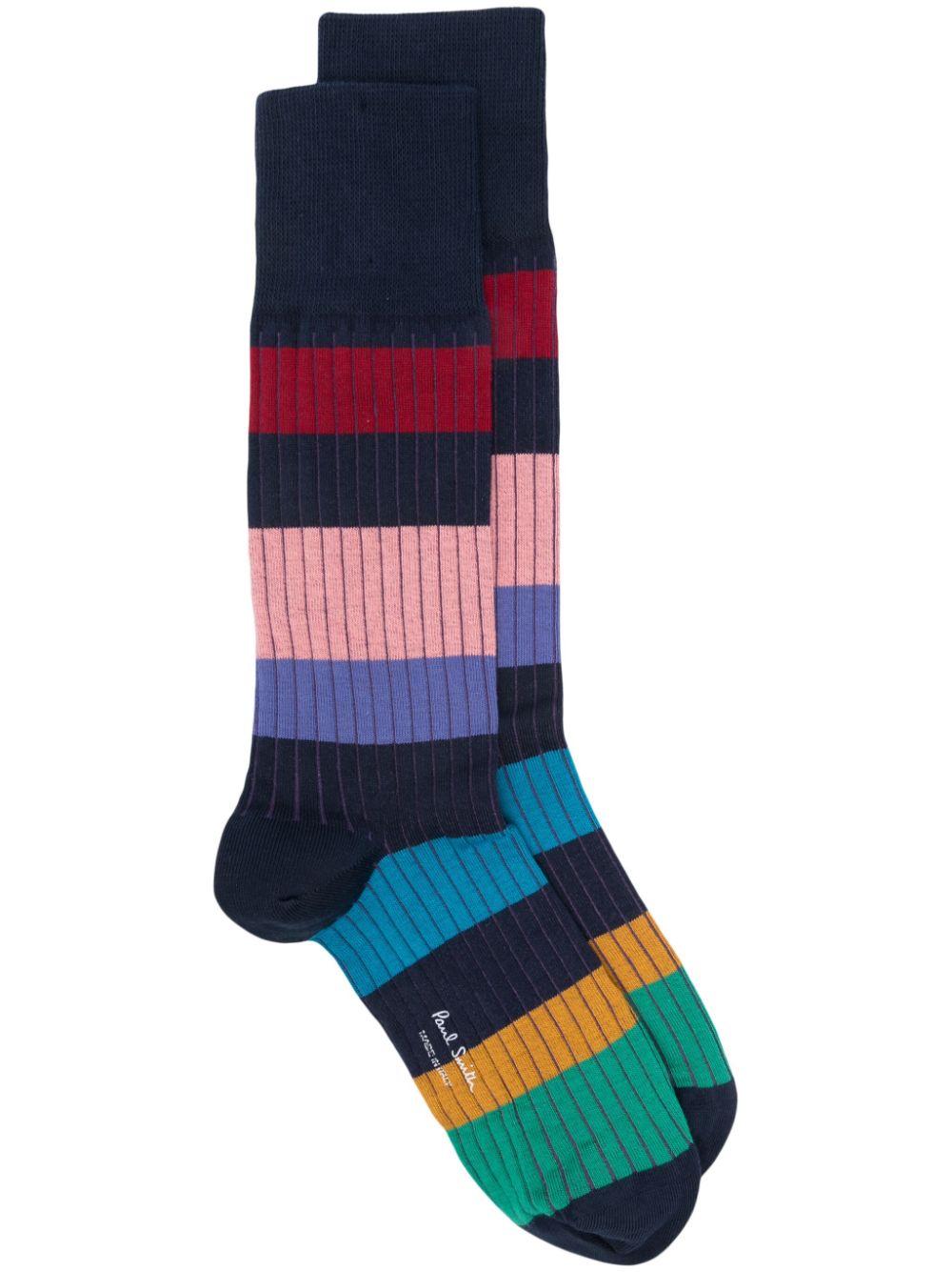 Paul Smith Logo-print Ankle-length Socks In Blue