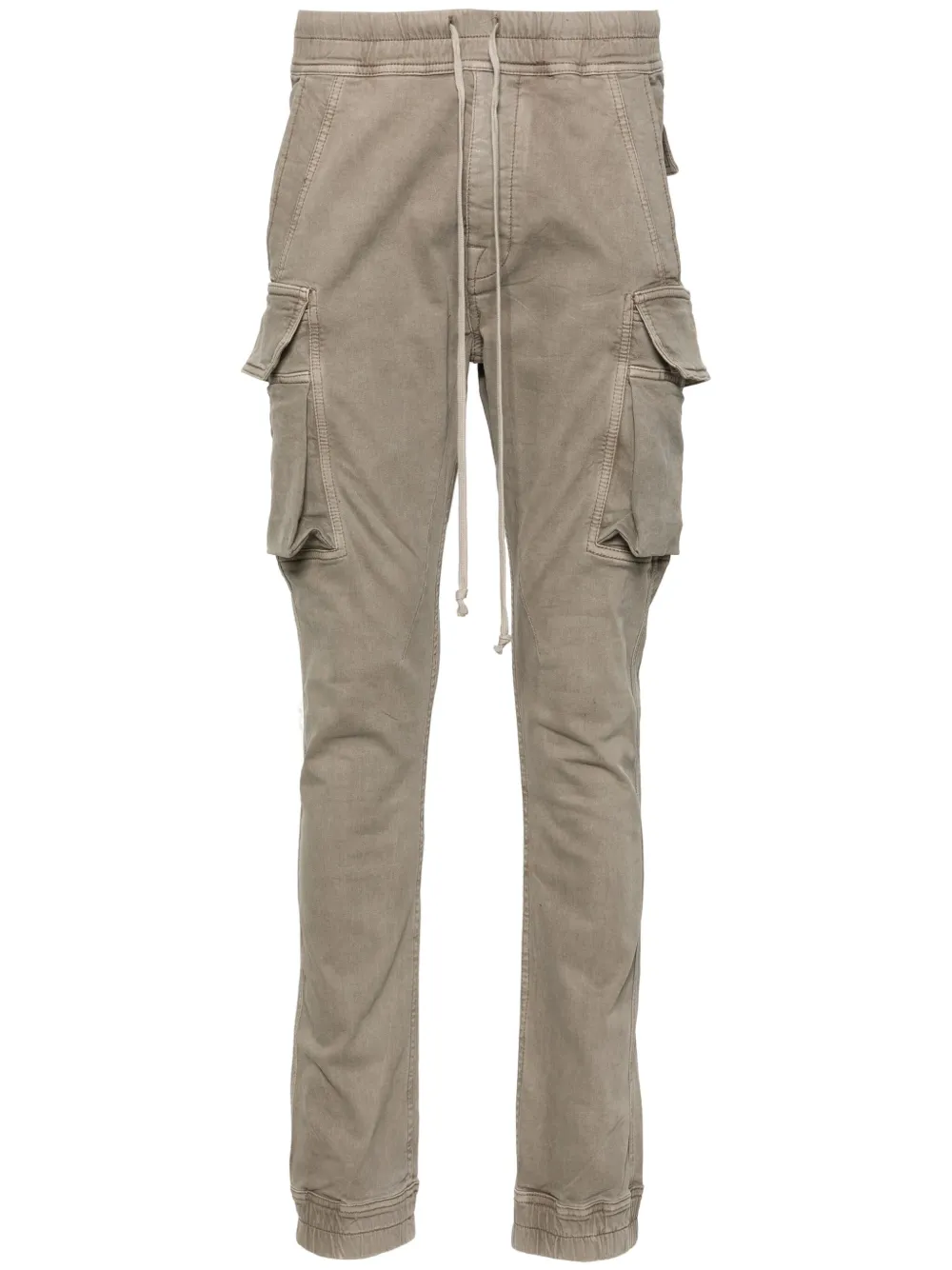 Rick Owens Drkshdw Mastodon Cut Mid-rise Slim-fit Trousers In Grey