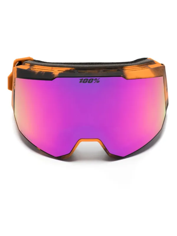 100 Eyewear Snowcraft Mirrored Goggles Purple FARFETCH GE