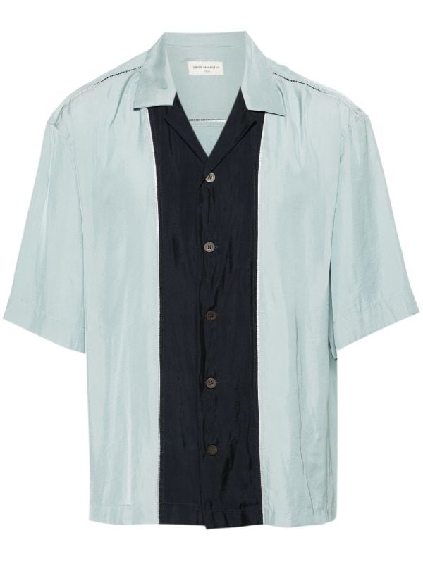 DRIES VAN NOTEN two-tone ladderstitch-details Shirt - Farfetch