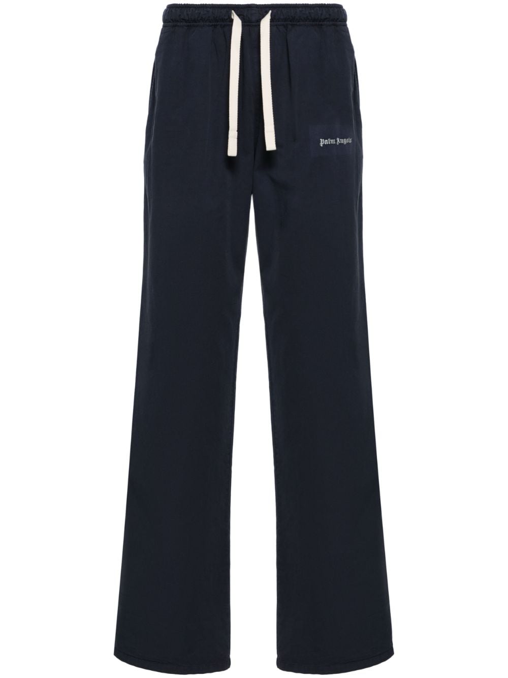 Palm Angels Mid-rise Straight-leg Trousers In Blue