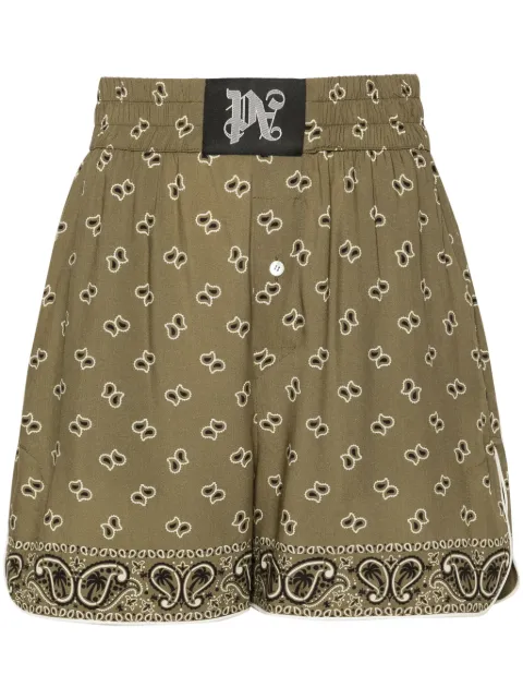 Palm Angels bandana-print track shorts