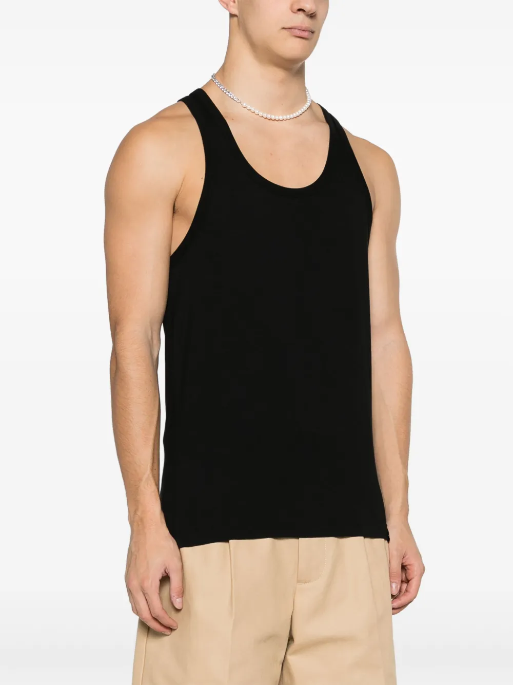 Shop Dsquared2 Logo-print Stretch-modal Tank Top In Black