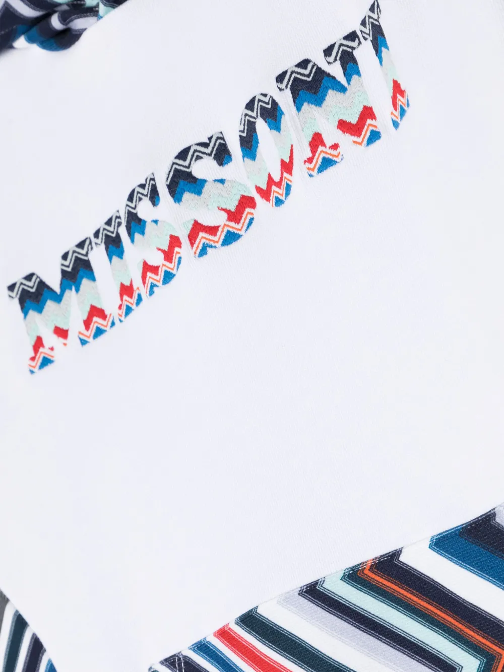 Missoni Kids Hoodie met chevronprint Wit