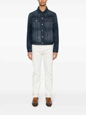 【関税込み】TOM FORD ブルー フェード デニムジャケット Icon denim jacket in blue - Tom Ford | Mytheresa