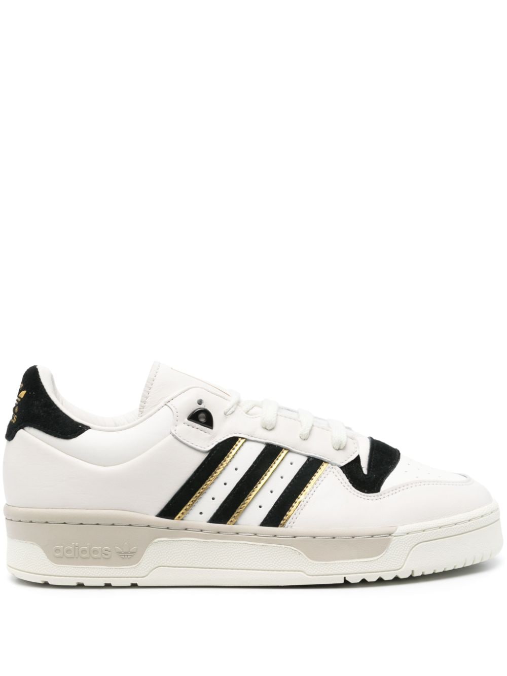 Shop Adidas Originals Rivalry 86 Leather Sneakers In Neutrals