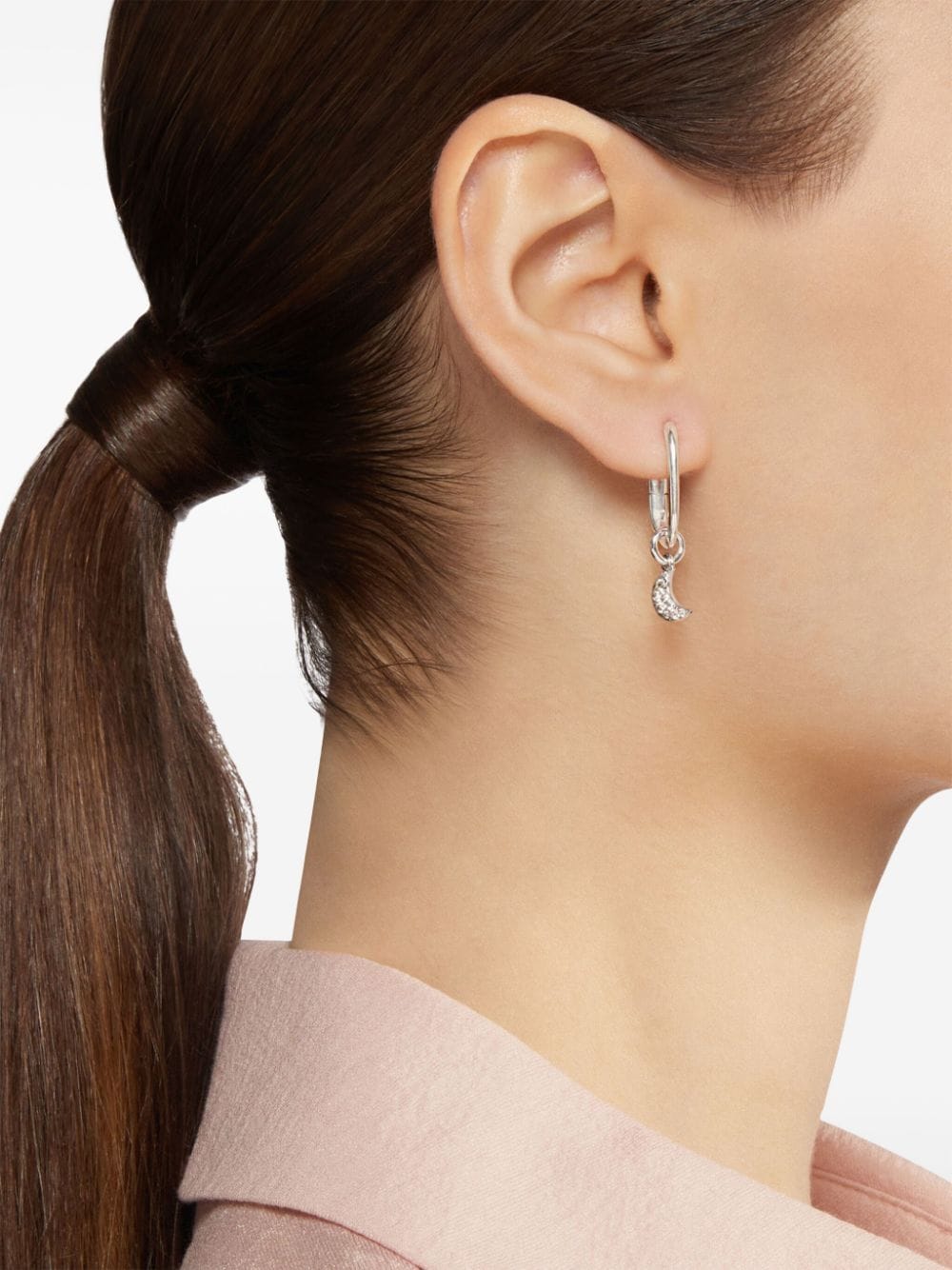 Shop Dodo Essentials Single Hoop Earring In 银色