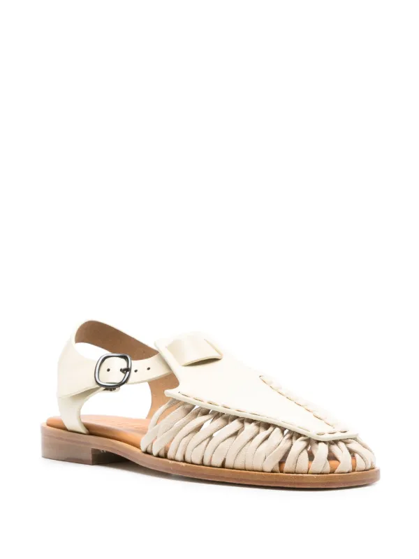 【HEREU】Alaroレザーフラットサンダル★国内発関税込 Hereu Alaro レザーサンダル | ブラウン | FARFETCH JP