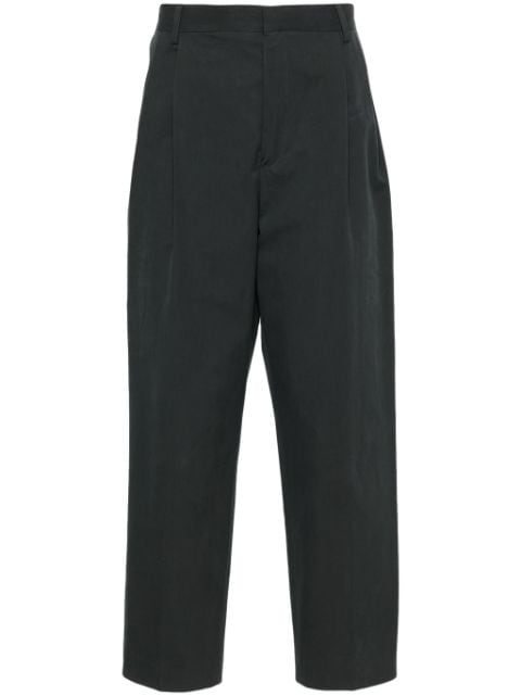 DRIES VAN NOTEN pleat-detailing tailored poplin trousers