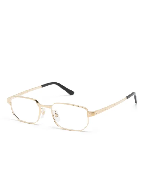 Cartier Eyewear rectangle frame Glasses Gold FARFETCH PH