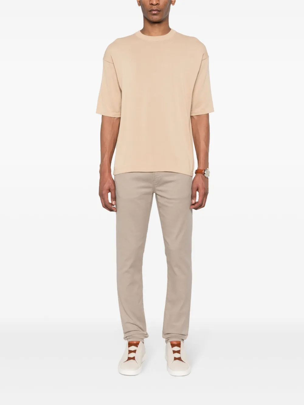 Boggi Milano Mid waist straight jeans - Grijs
