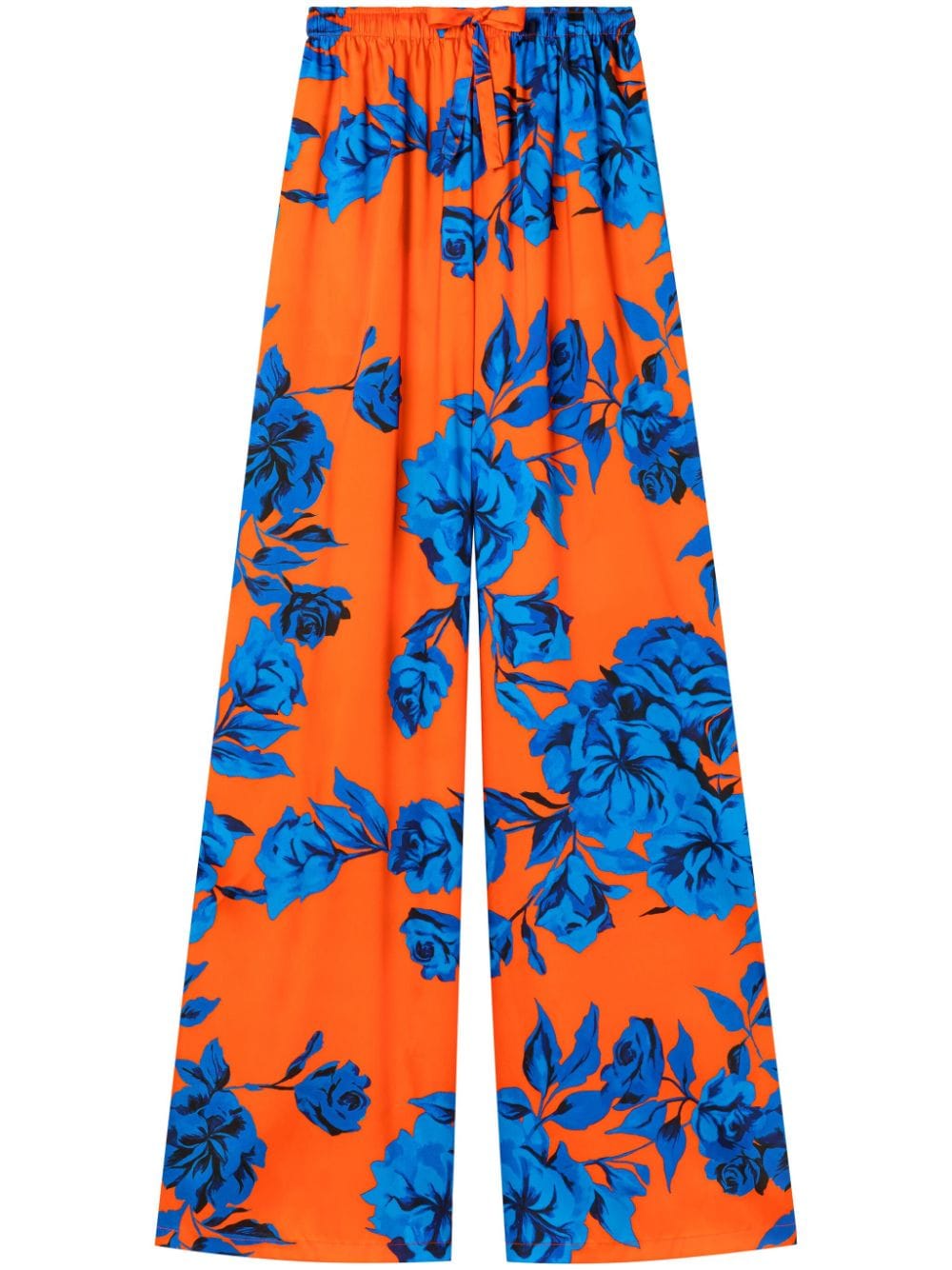 Shop Az Factory Tiger Lily-print Palazzo Trousers In Orange