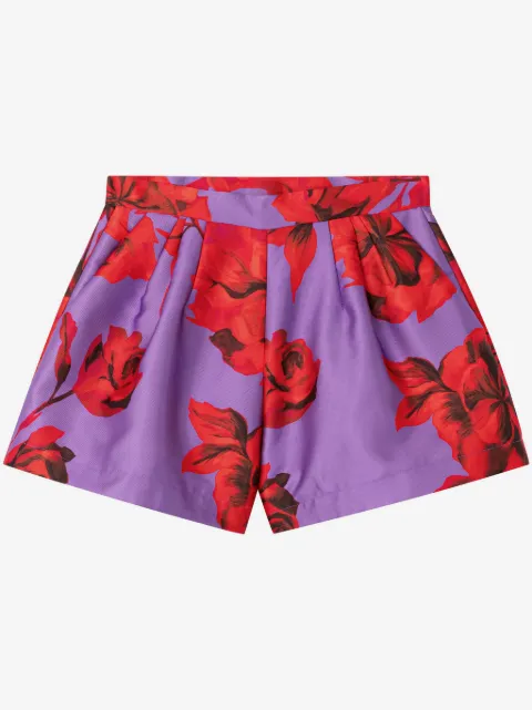AZ FACTORY Hibiscus floral-print shorts