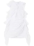 AZ FACTORY Calla Lily draped minidress - White