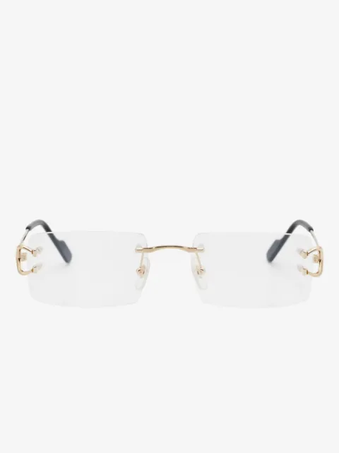 Cartier Eyewear rimless rectangle-frame glasses