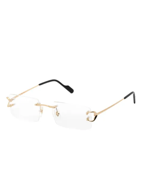 Cartier Eyewear rimless rectangle-frame glasses CT0488O - 1
