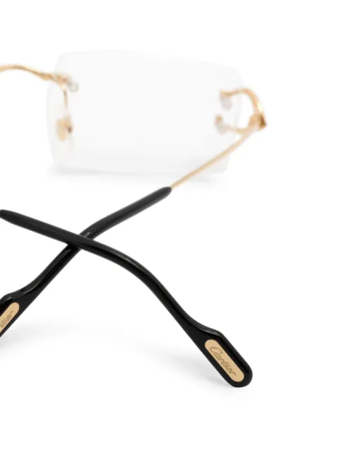 Cartier Eyewear rimless rectangle-frame glasses CT0488O - 2