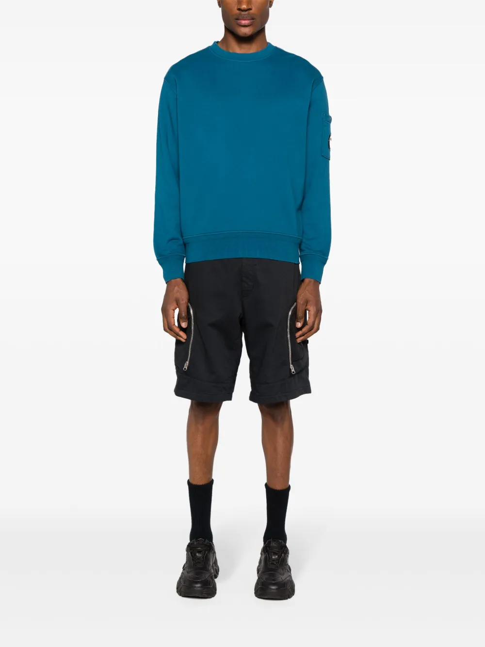 C.P. Company Lens-detail cotton sweatshirt - Blauw