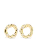Vann Jewelry Irregular Circle crystal-embellished earrings - Gold